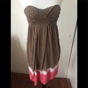 NWT ZARA strapless cotton tie dye dress medium
